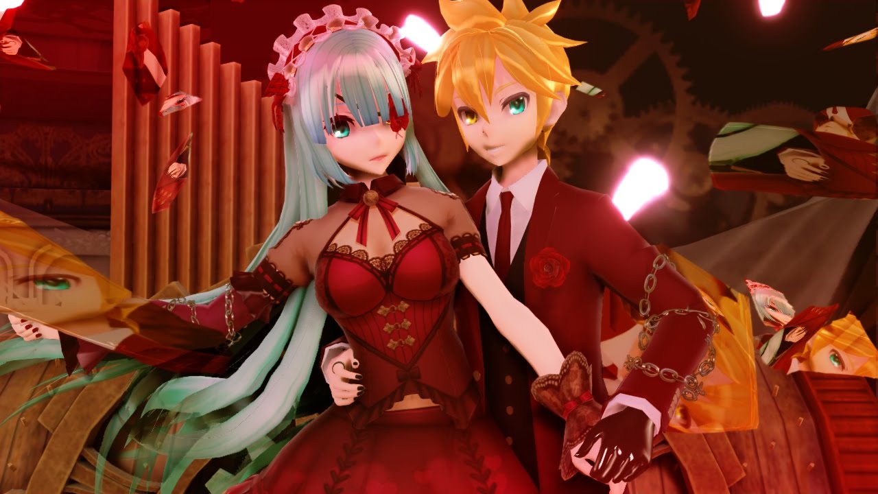 【MMD PV +Motion DL】Ghost Rule(Crusher Remix) - Hatsune Miku ・Kagamine Len(English/Romaji Sub)