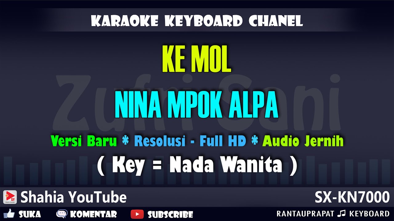Nina Mpok Alpa - Ke Emol [Karaoke] Nada Wanita