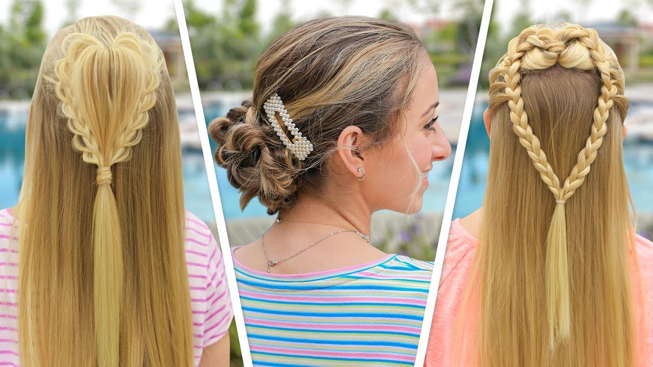 3 Easy Valentine’s Day Hairstyles | DIY Hairstyles Compilation 2021