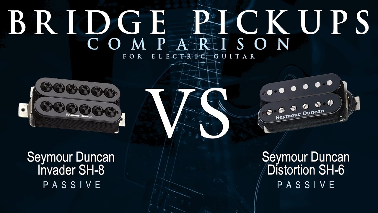 Seymour Duncan INVADER SH-8 vs DISTORTION SH-6 - Passive Bridge Guitar Pickup Comparison Tone Demo