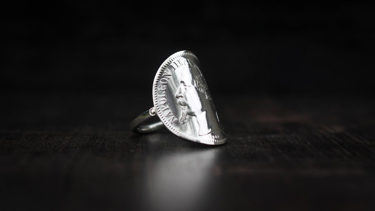 Création d'une Bague Napoléon III en Argent avec Pièce de monnaie authentique