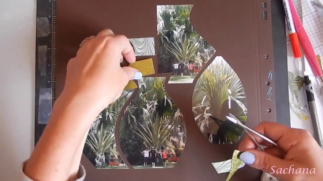 Mise en page de scrapbooking européen
