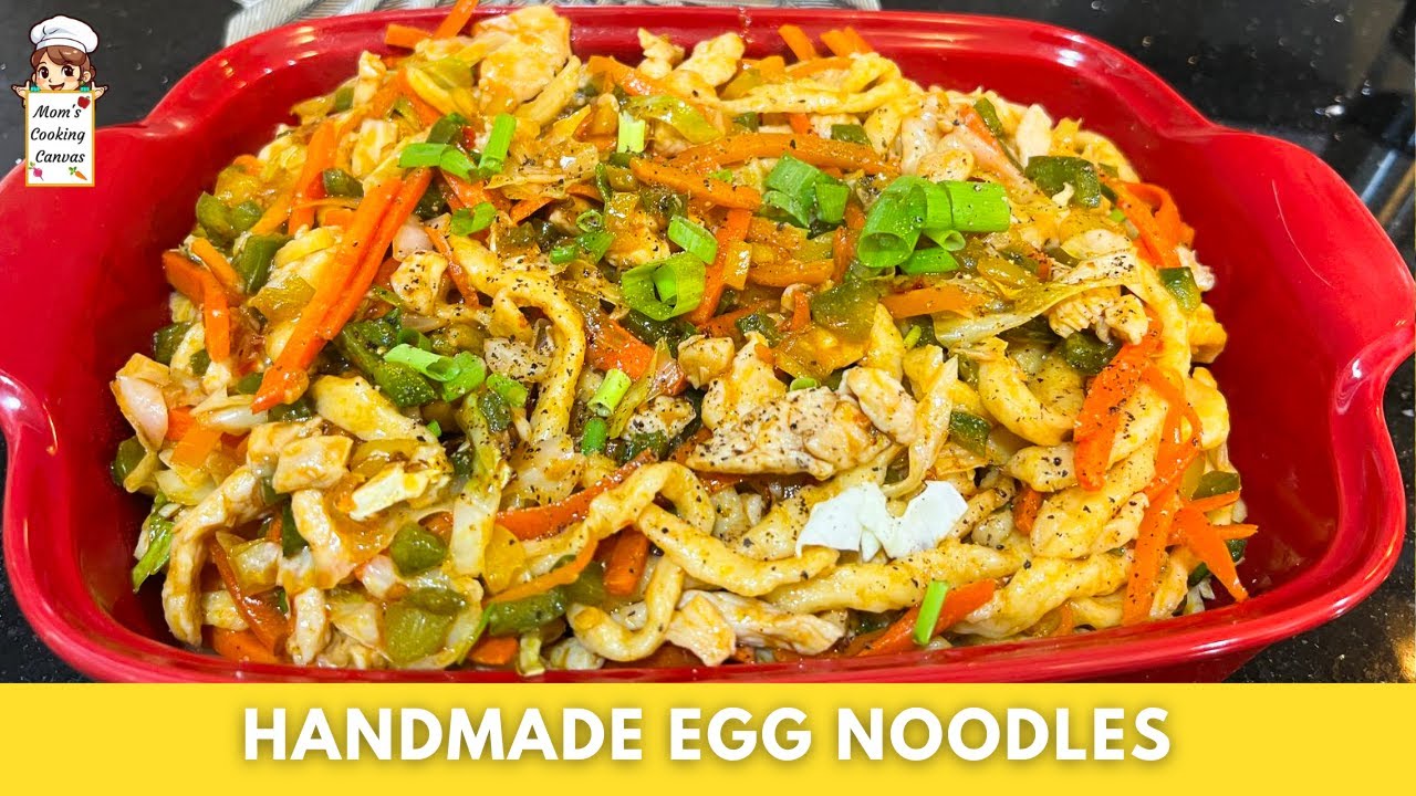 How to make Chinese egg noodles at home | Easy Egg Noodles Recipe Without Machine