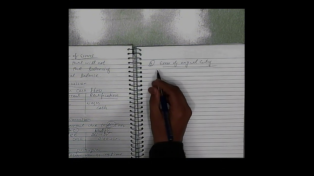 Rectification of Errors- O/A level & IGCSE Accounting