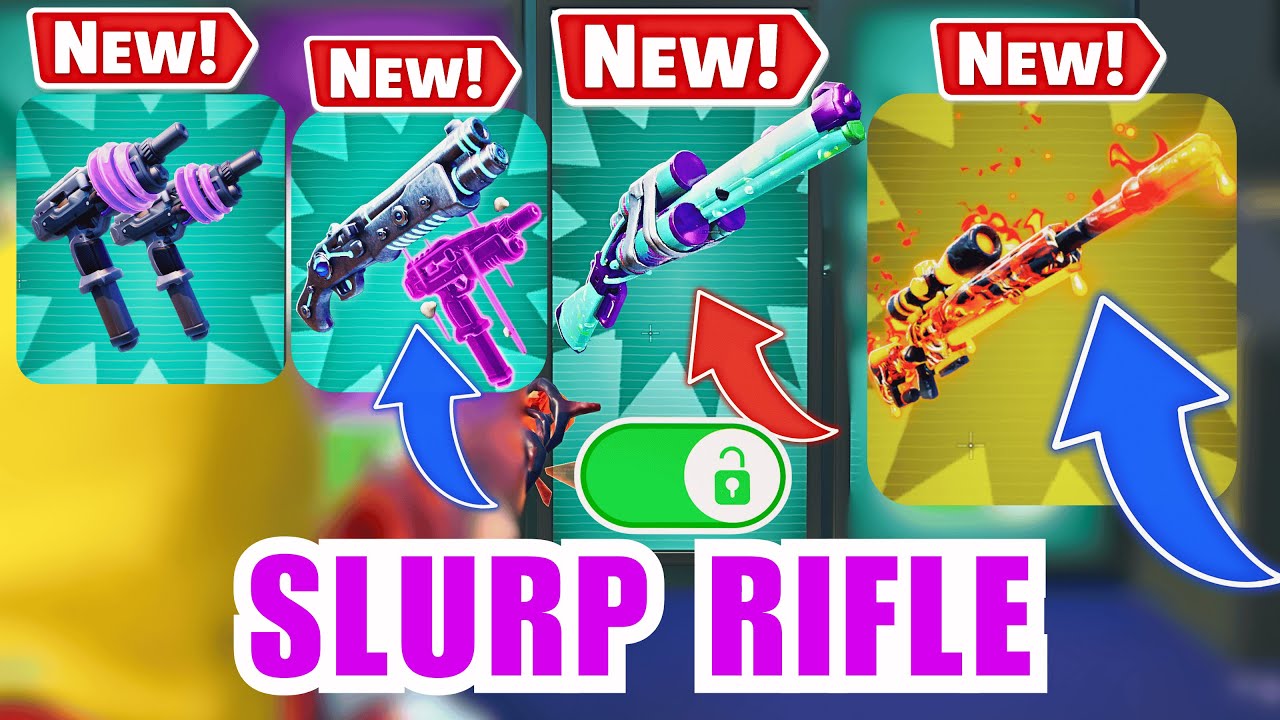 I LEAKED SLURP RIFLE 1V1 WITH EVERY GUN FORTNITE hivecr8 @hivecr8