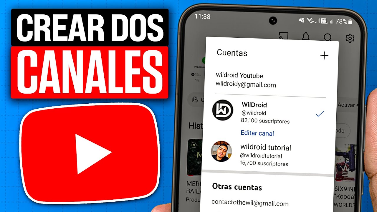 Cómo CREAR DOS CANALES de YOUTUBE con la misma Cuenta (2026)