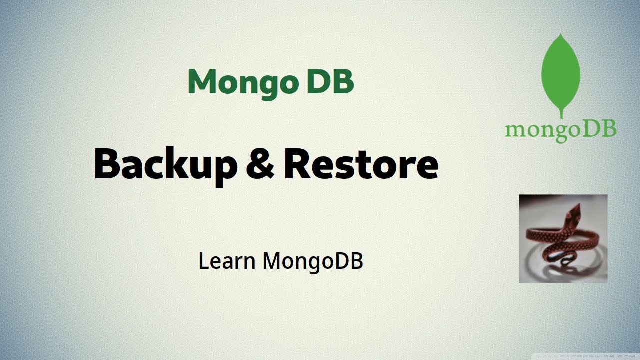 [ MongoDB 5 ] Резервное копирование и восстановление базы данных MongoDB