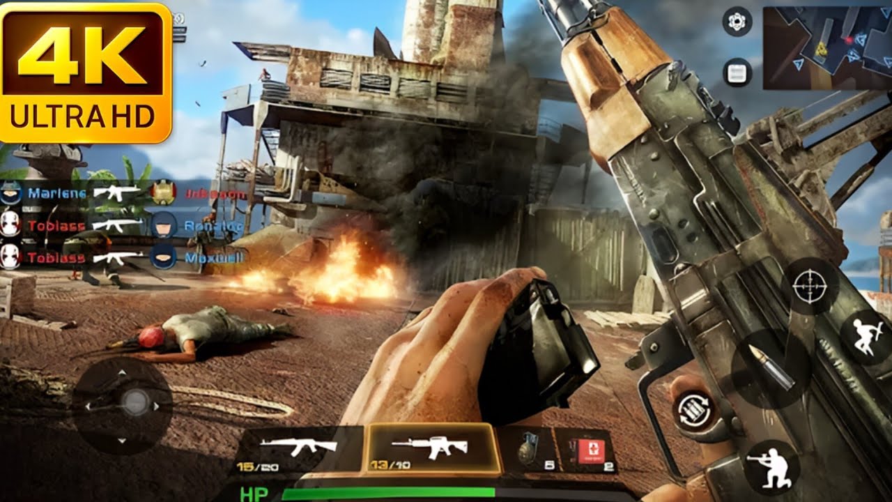 Gun Strike FPS Shooting 🏚️ Haunted House Level 1–5 Gameplay (Horror Action)