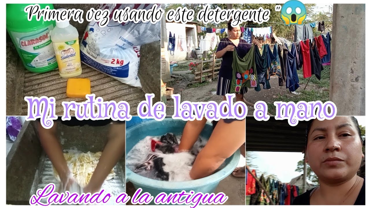MI RUTINA DE LAVADO DE ROPA AMANO / lavando con el detergente Roma 🤔