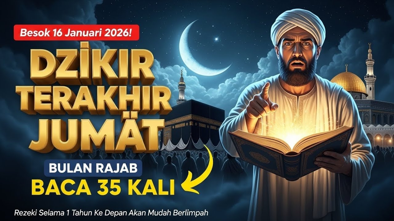 Baca dzikir ini di Jumat Terakhir Rajab 27 Rajab Besok!! Rezeki Setahun Penuh Berlimpah tanpa Susah