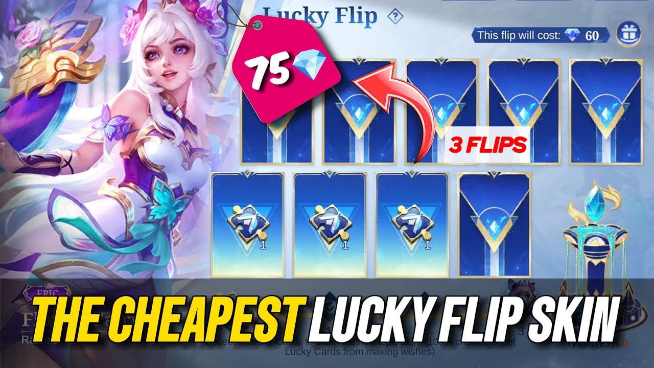 LUCKY FLIP MATHILDA POSSIBLE TO GET IT WITH 75💎🤩 #MLBBGoldenMonth