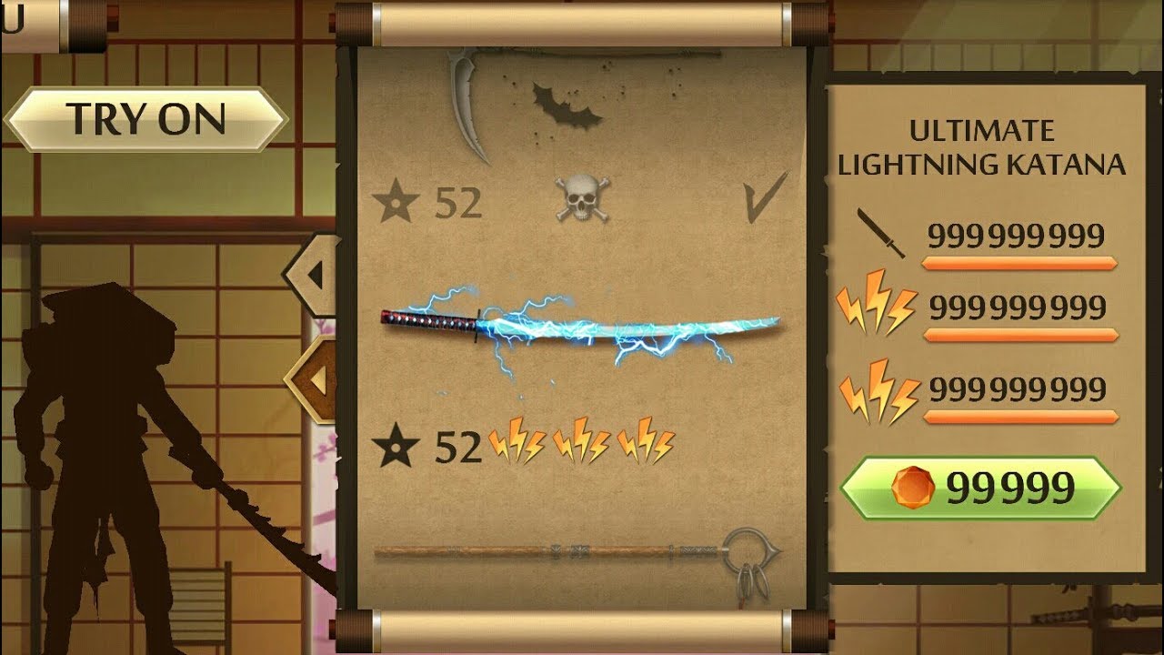 Shadow Fight 2 The Most Powerful LIGHTNING KATANA