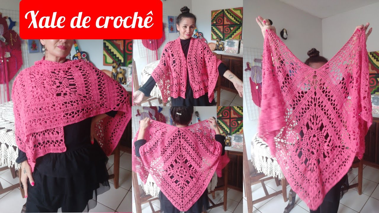 XALE DE CROCHÊ #marcialobocroche #crochetearrings