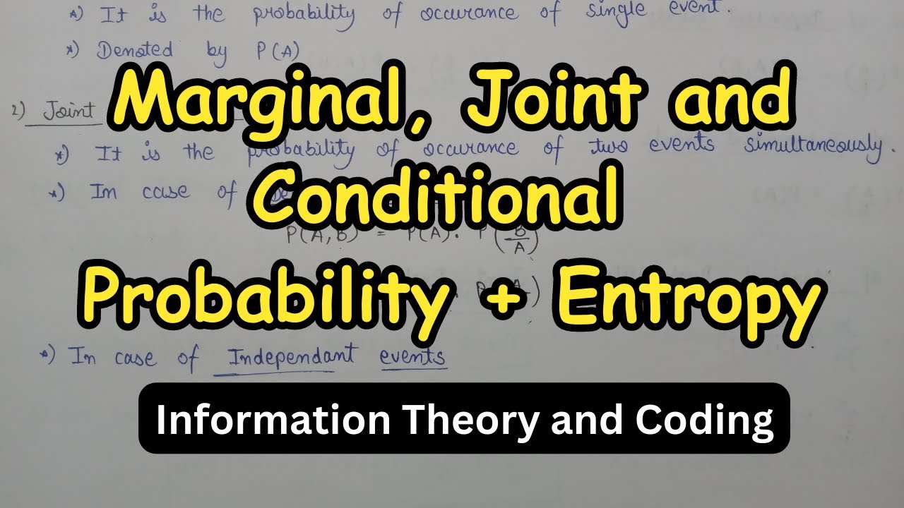 Marginal, Joint and Conditional Probability | Marginal, Joint and Conditional Entropy