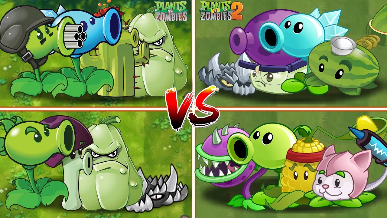 PVZ FUSION VS PVZ 2 - 4 Plant Team Vs Zombie Team - p23 - Who will win ? #gameplay #plantsvszombies2