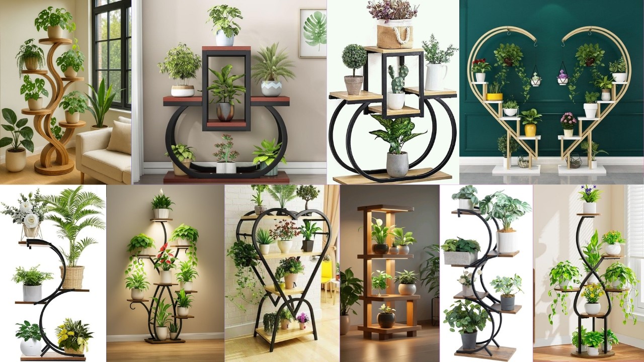 Modern Indoor Plant Stand Decor #homedecor #woodscraft #home #woodworking #decor #diy