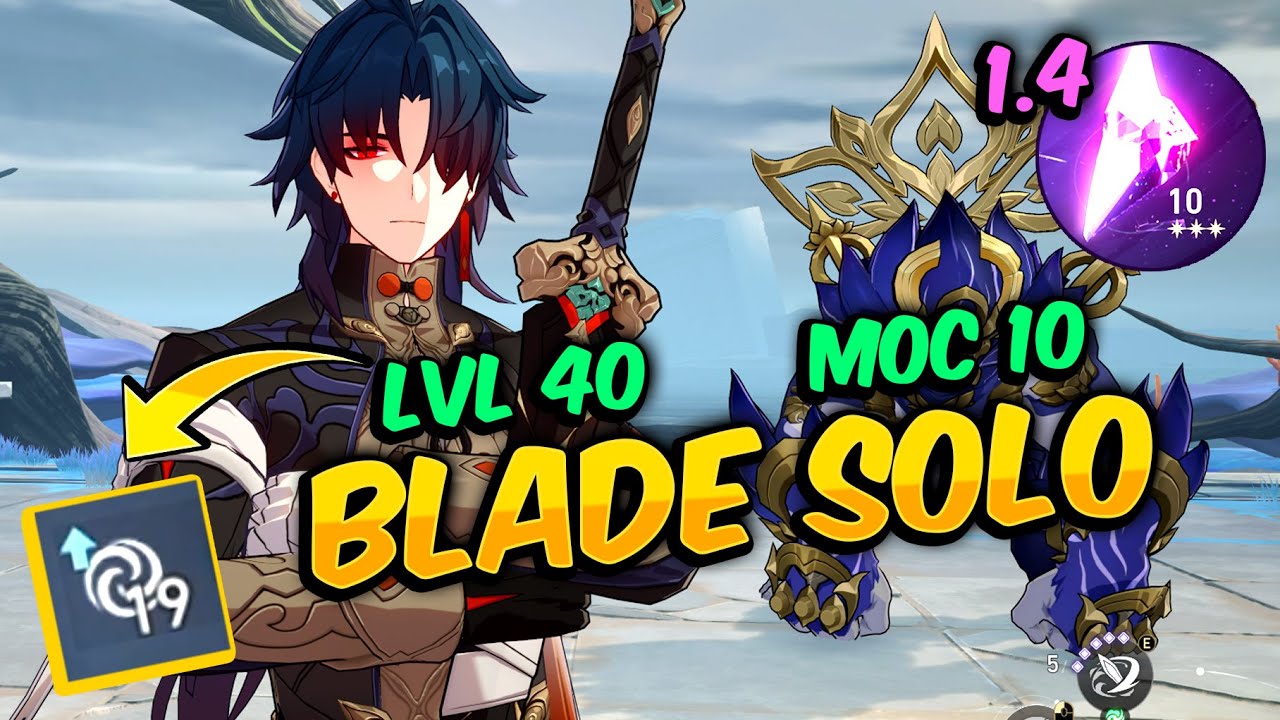 SOLO Run with LvL40 BLADE in 1.4 Memory of Chaos Stage 10 First Half | Honkai: Star Rail Turbulence