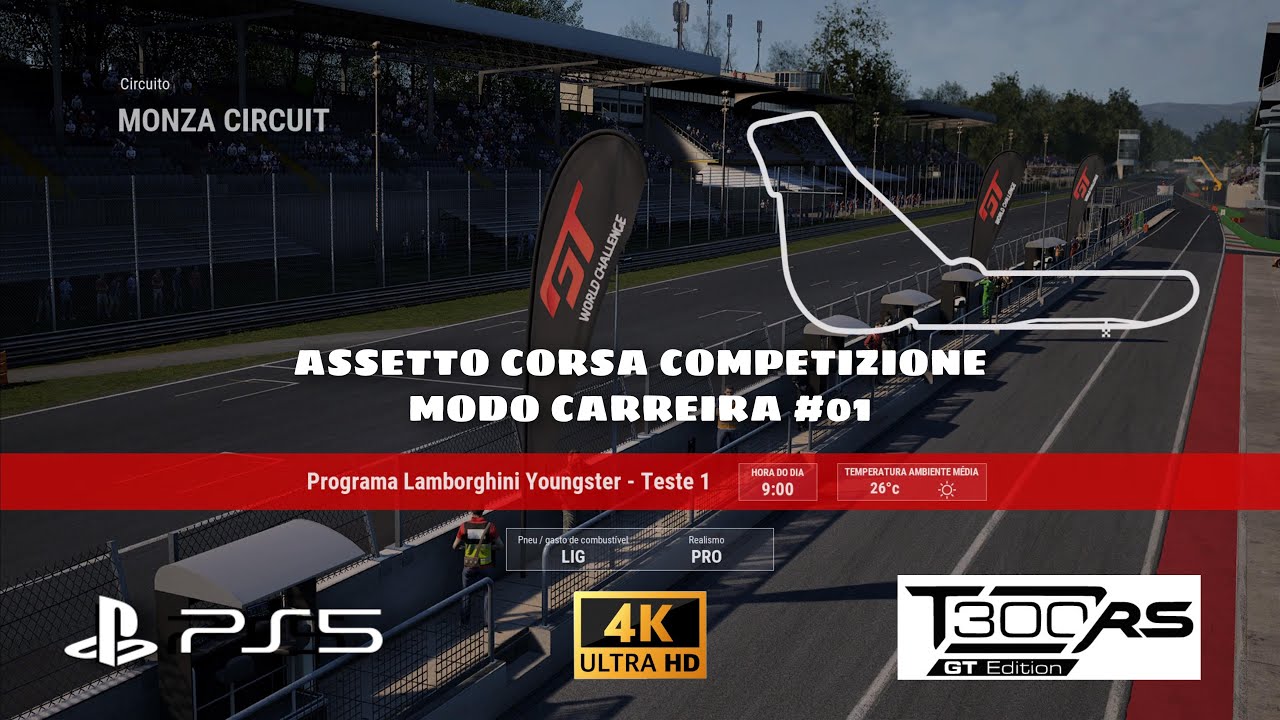 PS5 4K Assetto Corsa Competizione - Modo carreira #01 - Sendo testado pela categoria.