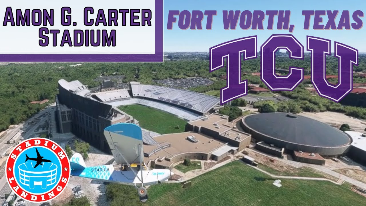 Amon G. Carter Stadium - Microsoft Flight Simulator STADIUM LANDING!
