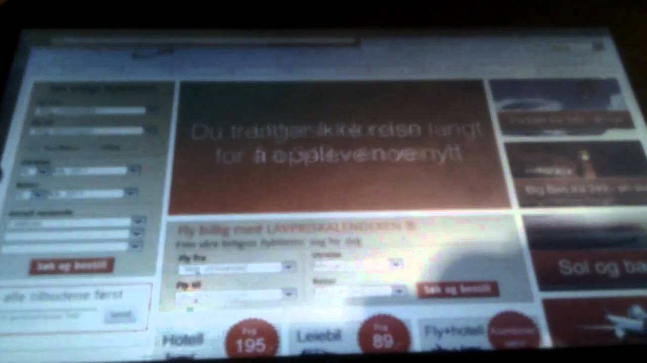 In-flight WLAN with Notion Ink Adam on Norwegian.no flight