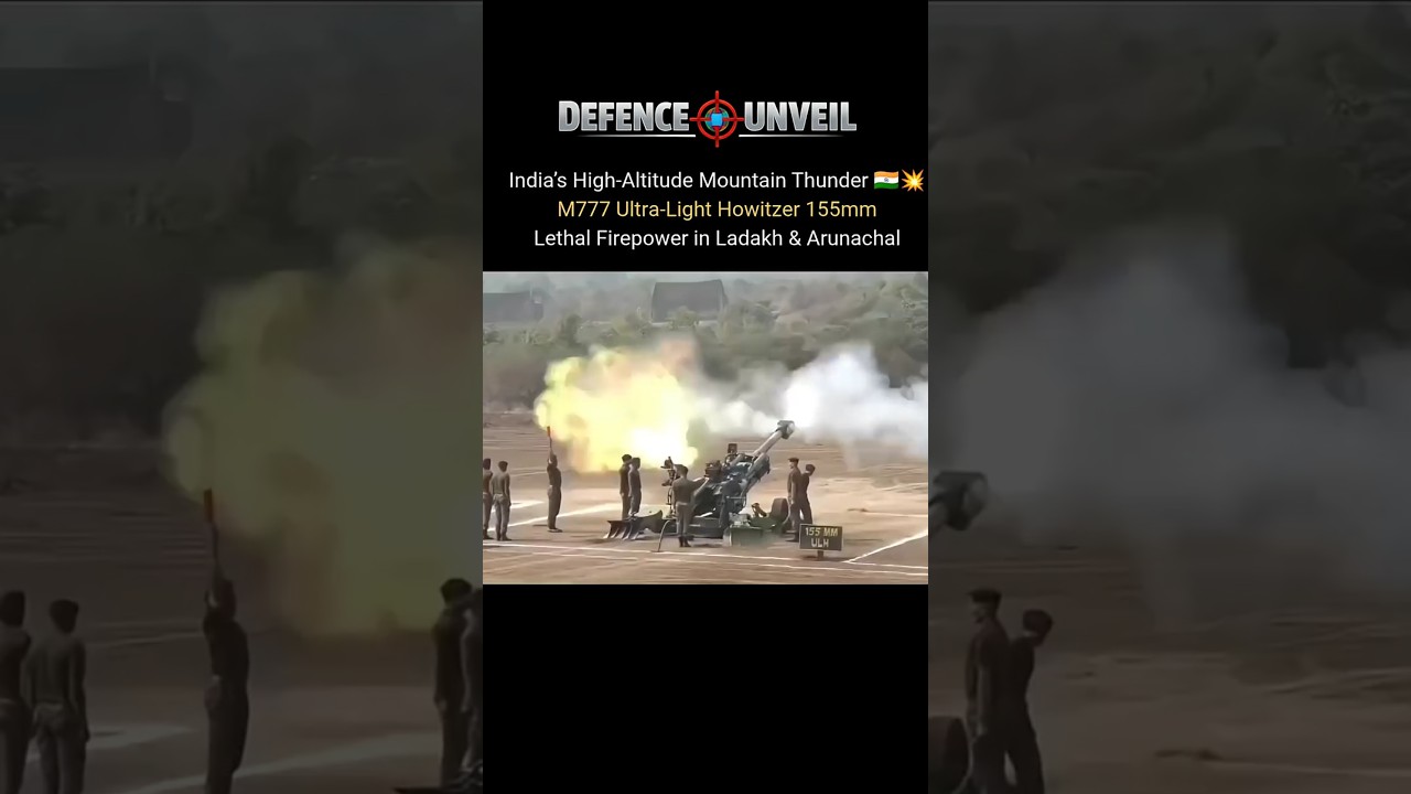 India's M777 Howitzer Firepower In Ladakh 🇮🇳 #shorts #indianarmy #indian