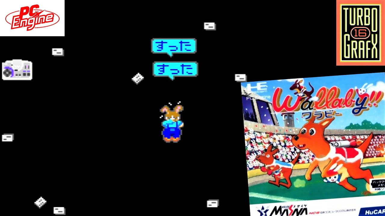 Wallaby!! : Usagi no Kuni no Kangaroo Race (1990) TurboGrafx-16 / PC Engine Gameplay in HD (Ootake)