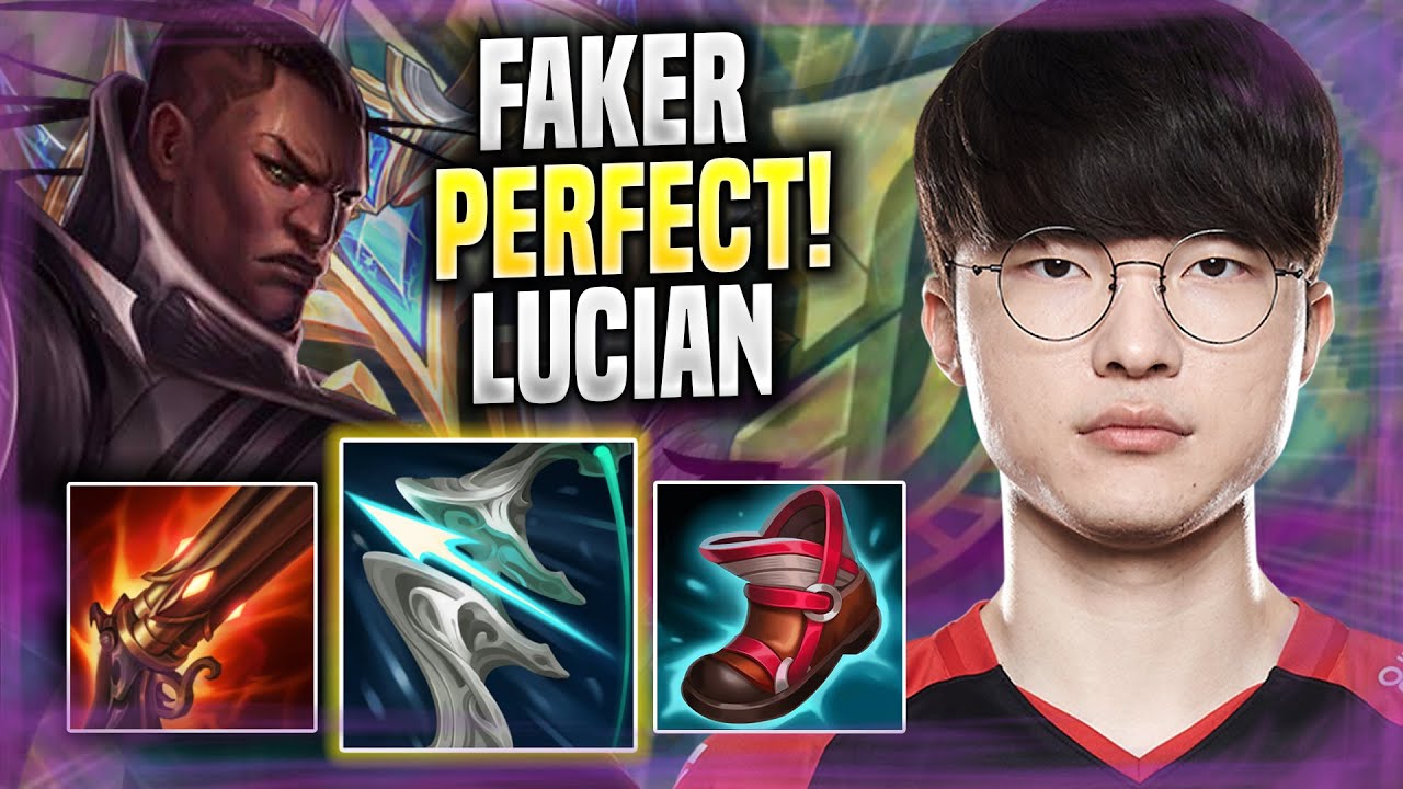 FAKER PERFECT GAME WITH LUCIAN! - T1 Faker Plays Lucian ADC vs Draven! | Season 2022
