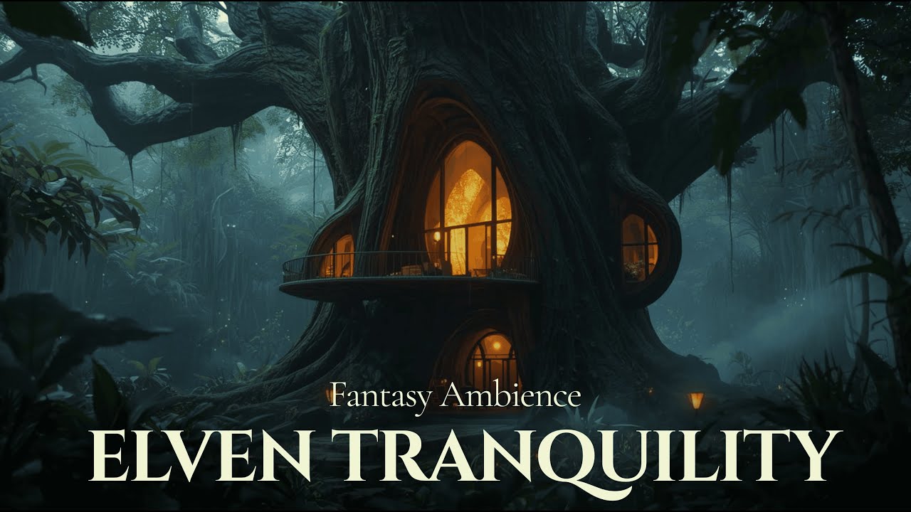 Ancient Elven Jungle House 🌿✨ | Fantasy Tranquility & Otherworldly Ambience
