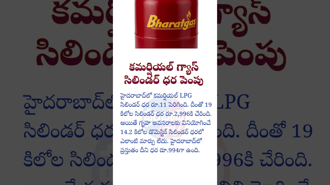 LPG Cylinder Price Hike | Commercial Gas Cylinder Up by ₹11