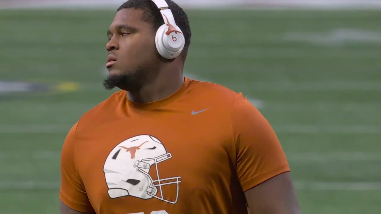 Kelvin Banks Jr. Raw Highlights from Texas | New Orleans Saints