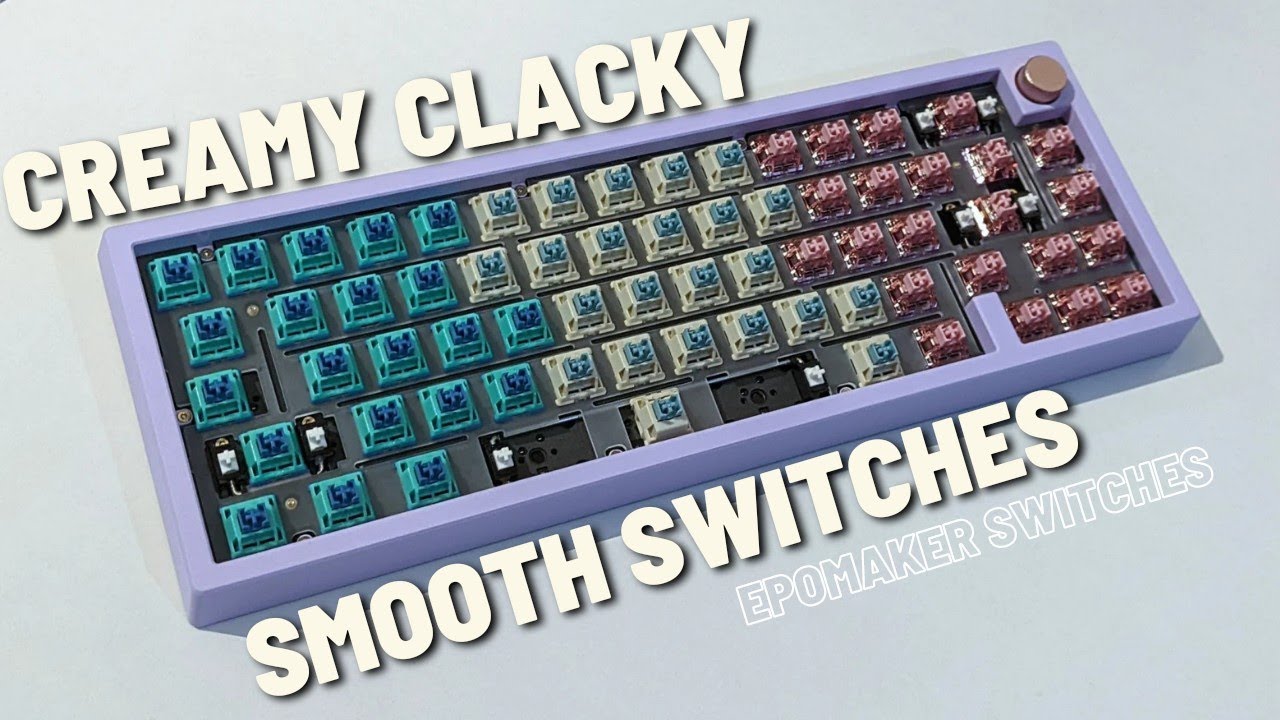 CREAMY CLACKY SMOOTH SWITCHES| Epomaker Bluebird, Budgerigar & Flamingo | Overview and Sound Tests
