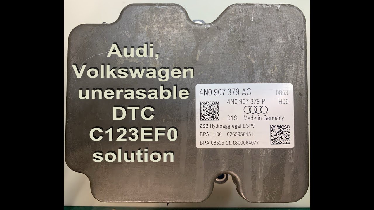 Repair of ABS unit with error  C123EF0 Brake Booster Failure