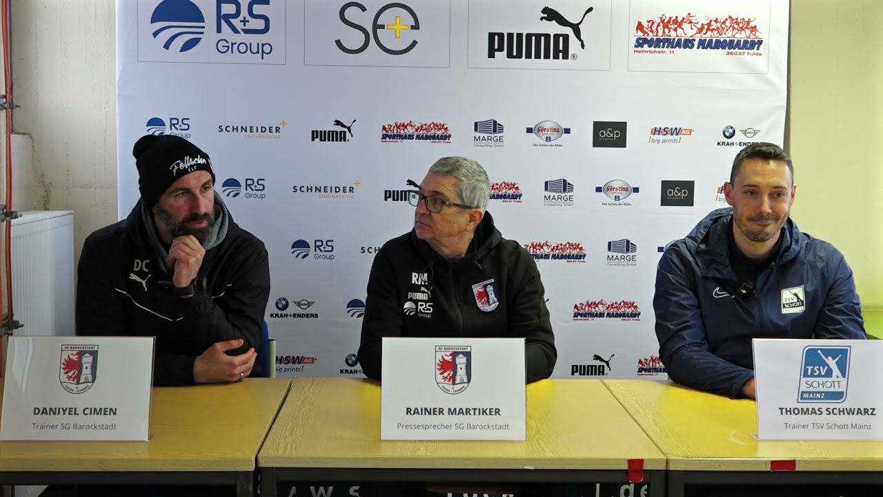 PK nach dem Spiel: SG Barockstadt - TSV Schott Mainz