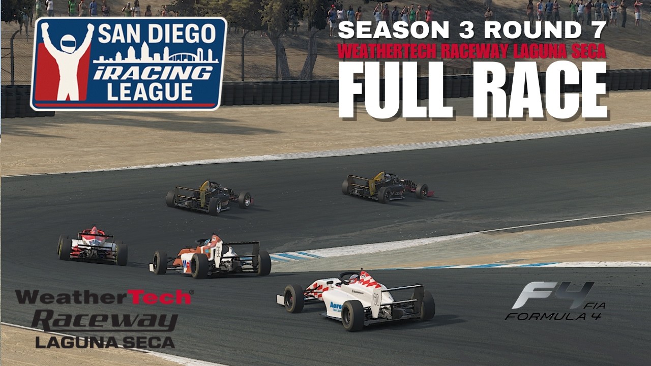 San Diego iRacing League FIA F4 S3 R7 Full Race - WeatherTech Raceway Laguna Seca 3.6.26