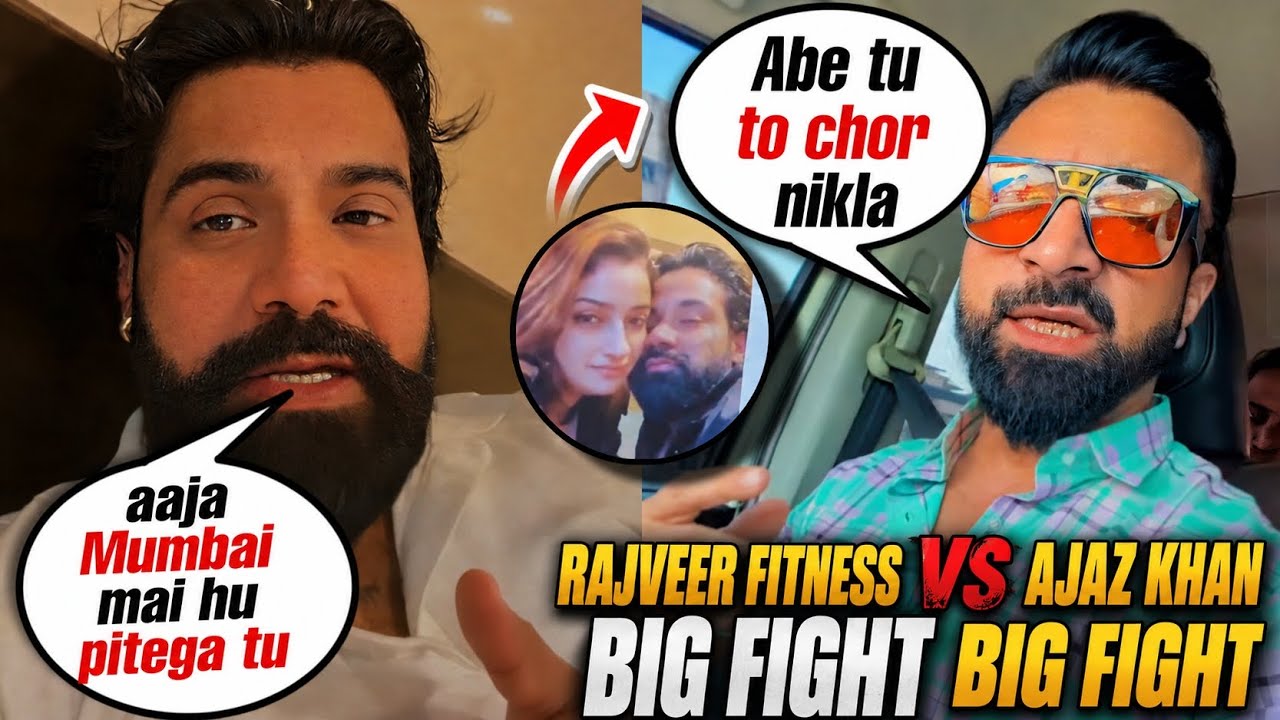 Rajveer Fitness Vs Ajaz Khan Big F!ght 🤯Ajaz Khan Troll Rajveer Fitness,Rajveer Fitness Monika Verma