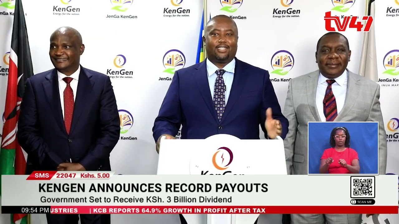 KenGen Announces Record Ksh. 4.3 Billion Payout