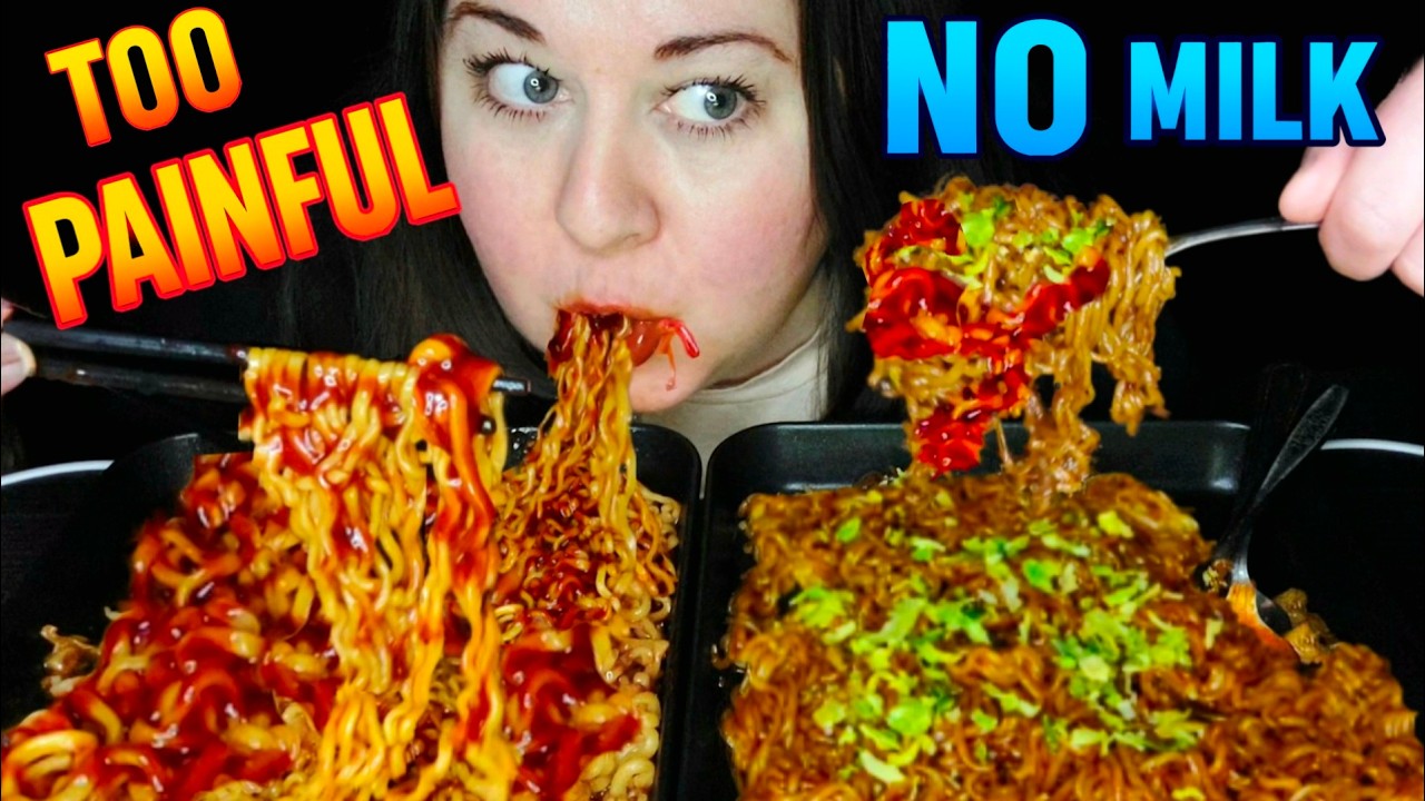 Last Noodle Video! ASMR Cooking & Ranking 3X  Spicy Ramen Challenge BIG BITES #buldak #food #mukbang