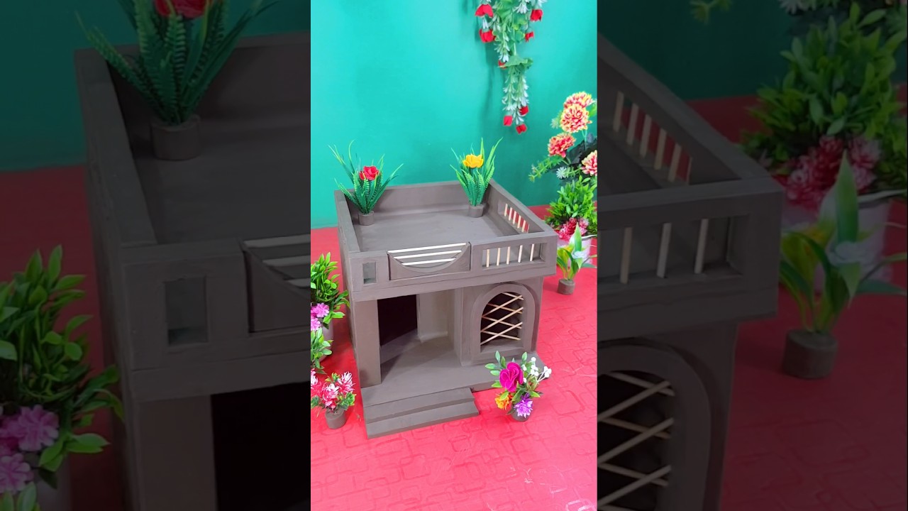 Beautiful natural Clay house Art 🏠  #craft #miniatureart #diy #clayart #clayhouse