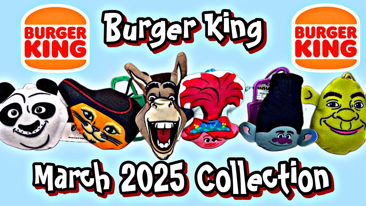 2025 Burger King DREAMWORKS PLUSH Danglers FULL SET of 6 COLLECTION  UNBOXING Video Review Fast Food