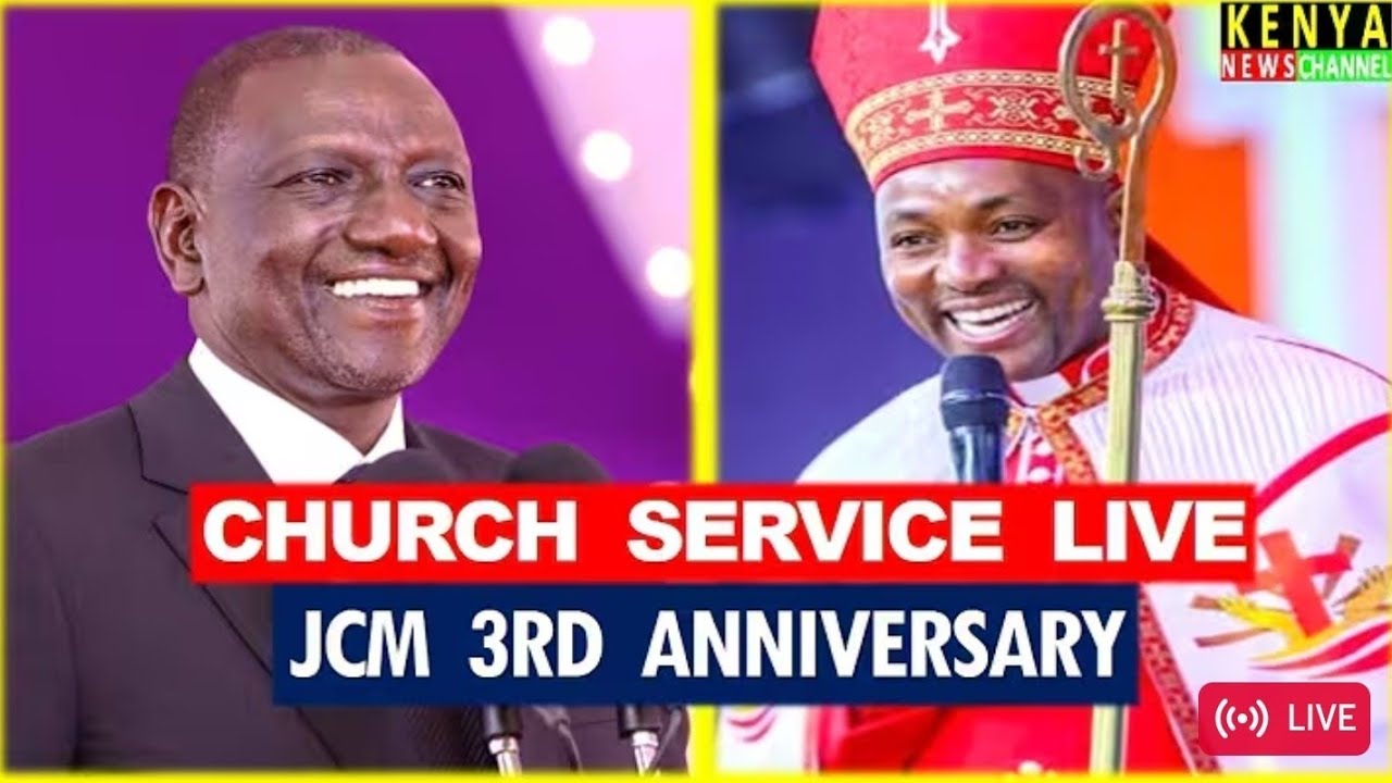 President Ruto Attends Church at JCM. JCM 3RD ANNIVERSARY.