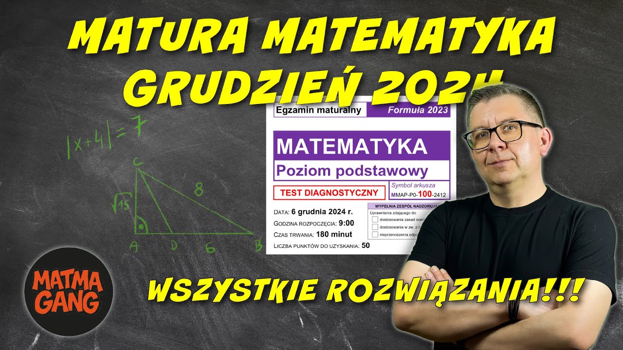 Matura matematyka podstawa grudzień 2024 - test diagnostyczny CKE