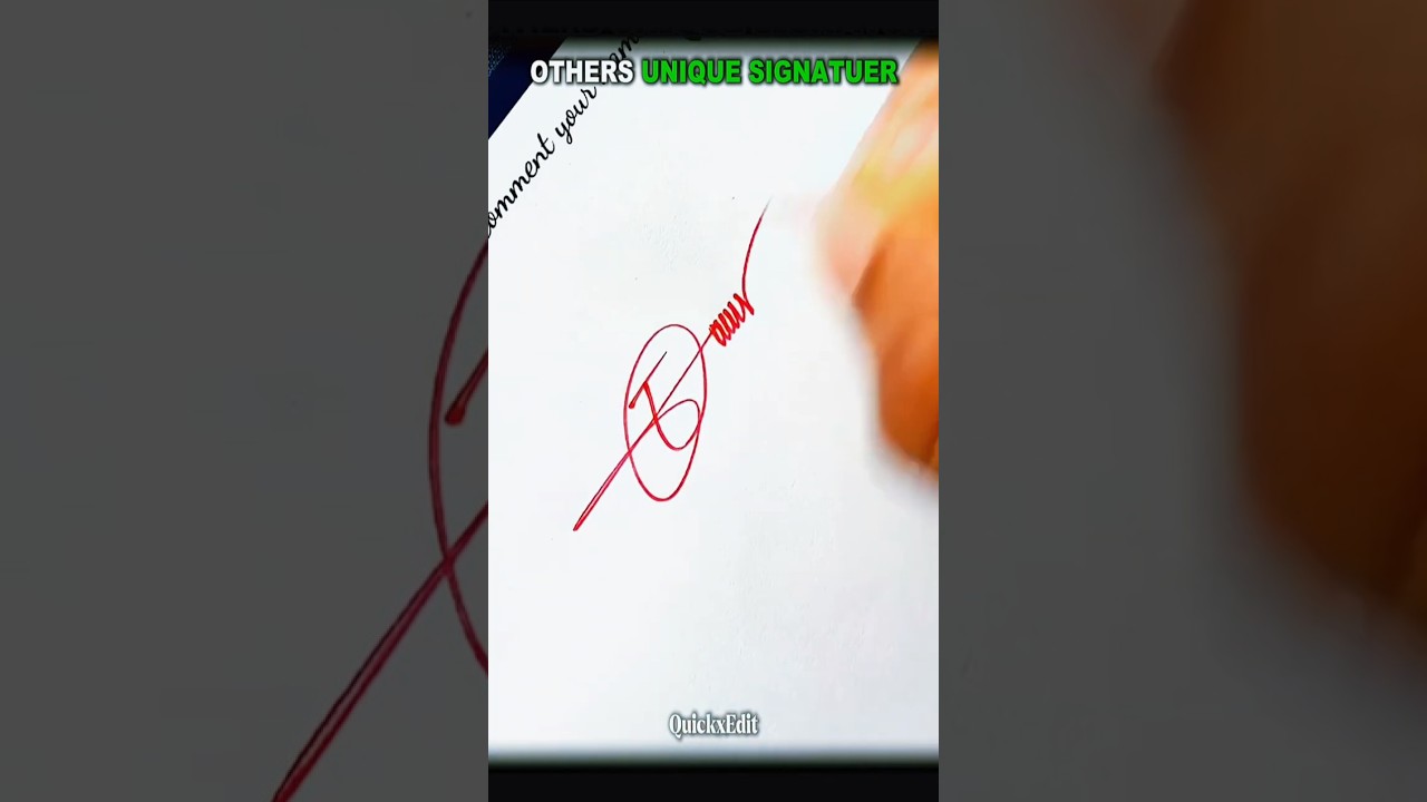 Others Unique Signature Vs the last One Part 8. 