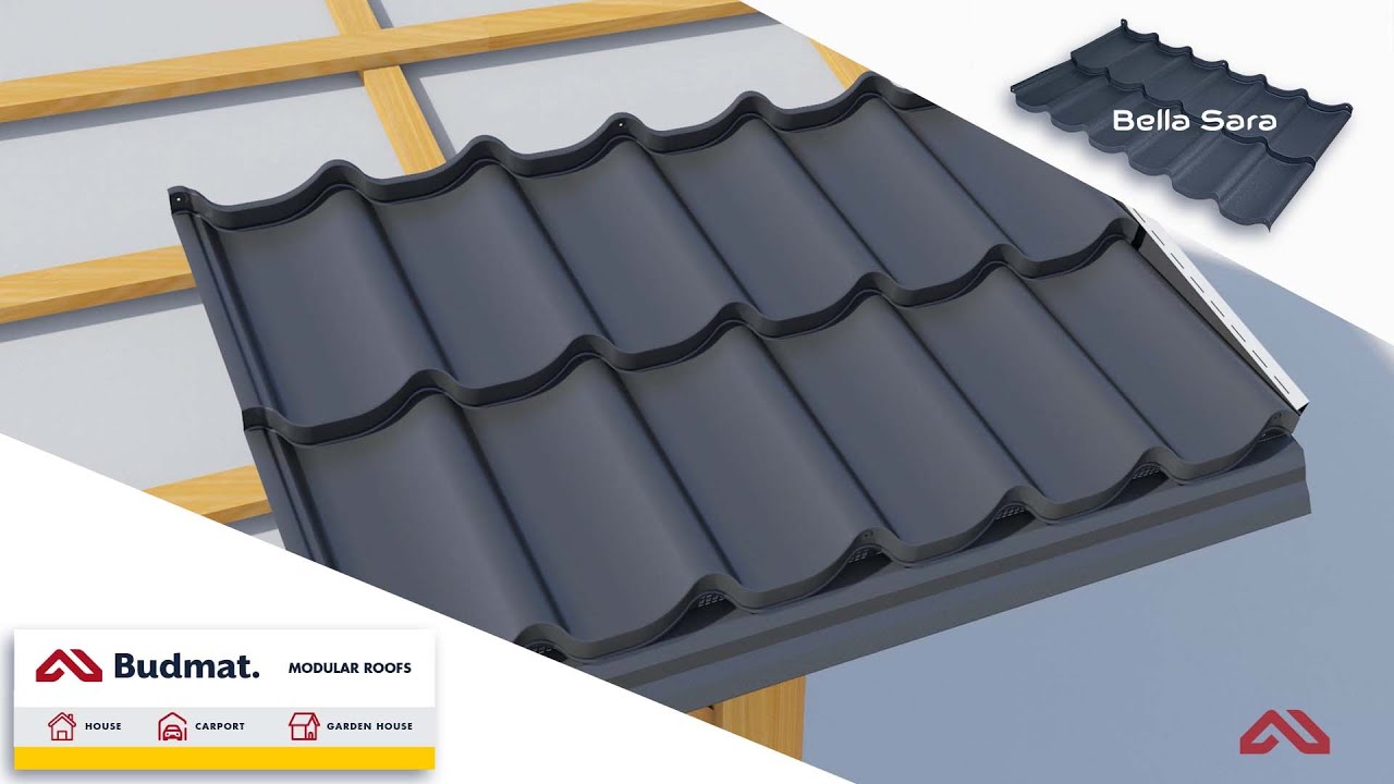 Assembly manual of Bella Sara Modular Roof Sheet on a carport | Budmat