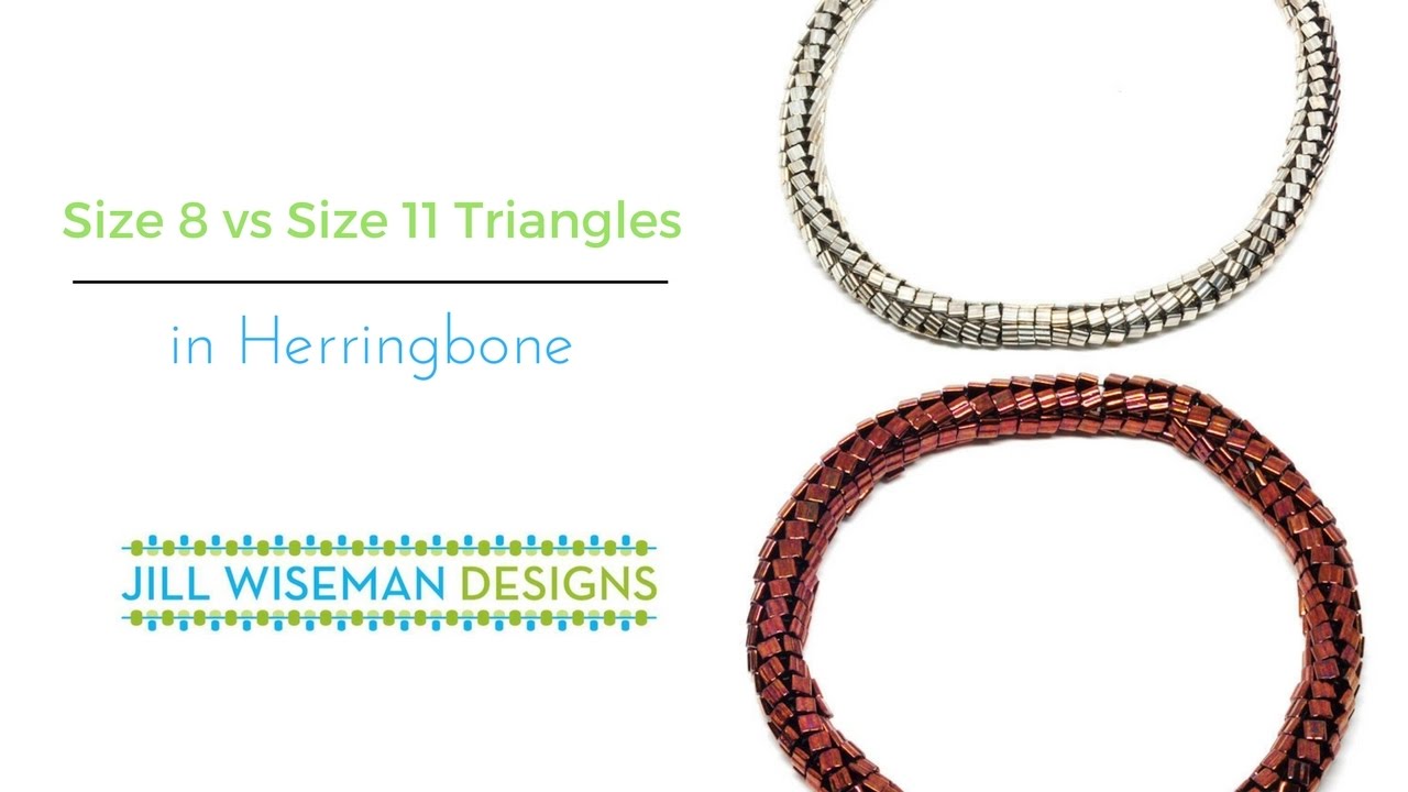 Size 8 Triangle Beads vs Size 11 Triangle Beads