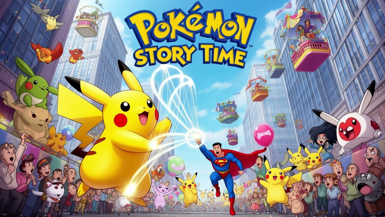 Pokémon Story Time: Pikachu & Superman Tame the Electric Puppet Parade Chaos