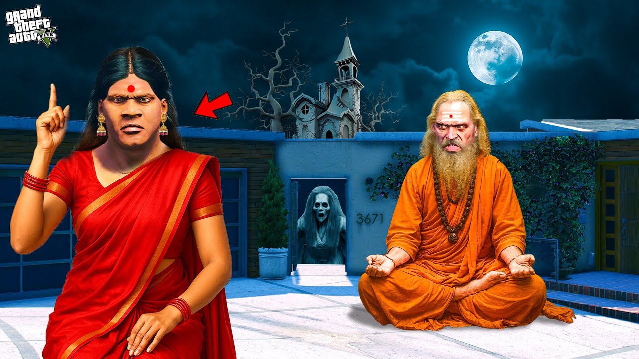 Franklin & Chithapu Become a Indian Red Saree Ghost in Gta 5 