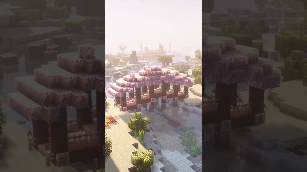 Minecraft Cherry-Wood Bridge 🍒