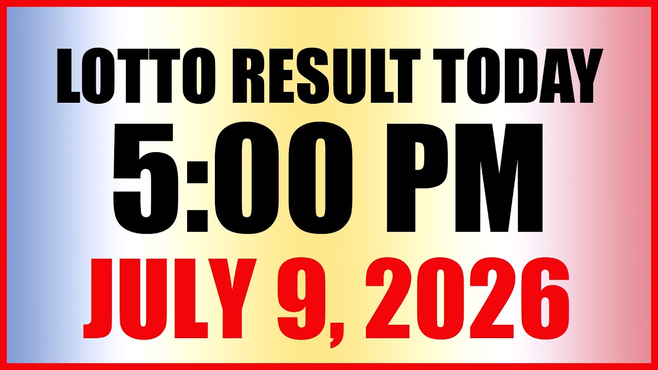 Lotto Result Today 5pm Draw July 9, 2026 Swertres EZ2 PCSO