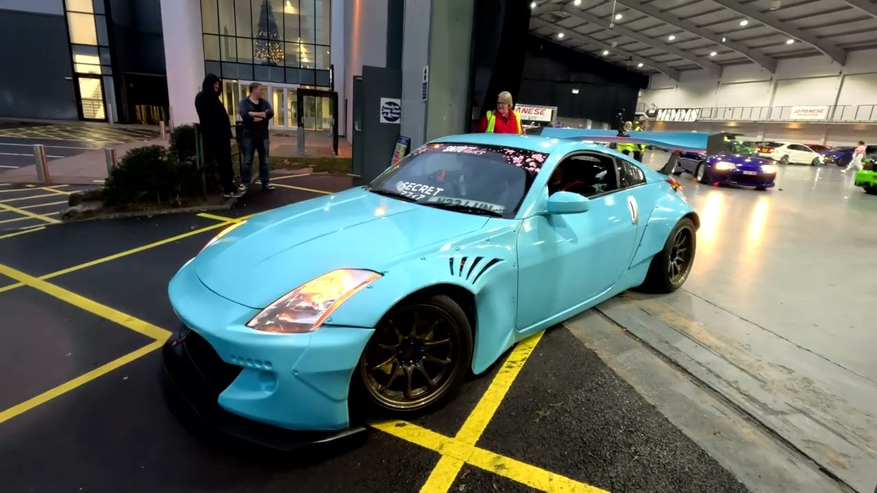 Cars leaving Japanese Performance Mimms Honda Christmas Show