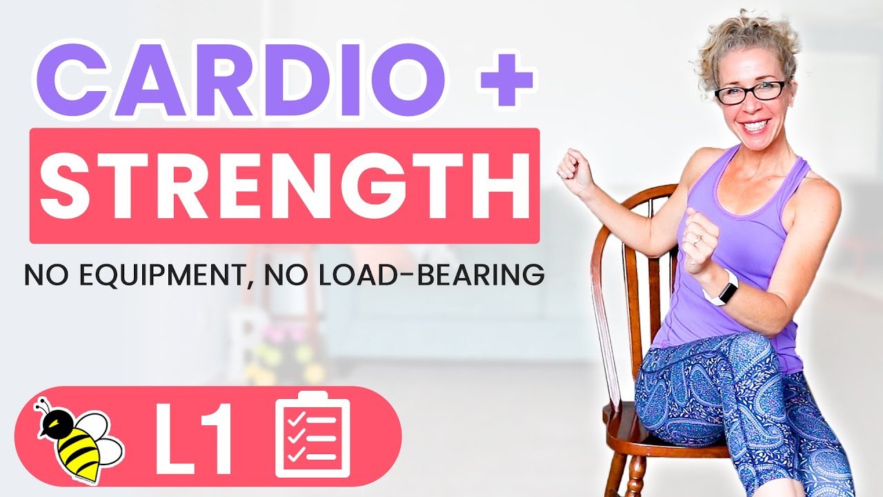 35 Minute SEATED Bodyweight Cardio + Strength Workout 😅 BURN 250 Calories in a CHAIR